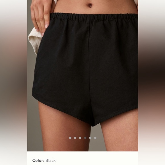 NWT new medium Anthropologie linen tap shorts black flouncy - Picture 7 of 15